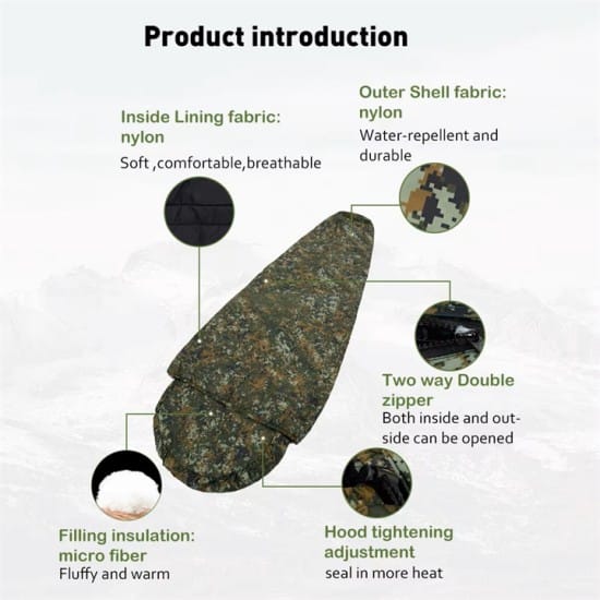 Military Outdoor Mummy Sleeping Bag (6)