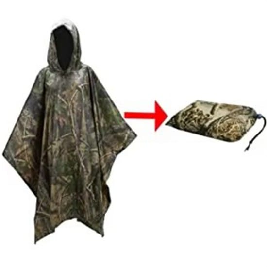 Military Rain Poncho Camouflage Single Person Rainproof (6)