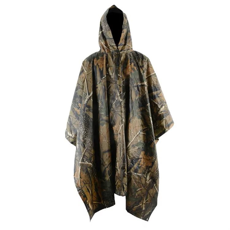 Military Rain Poncho Camouflage Single Person Rainproof Polyester With PVC Coated (2) Military Rain Poncho Camouflage Single Person Rainproof Polyester With PVC Coated (2)