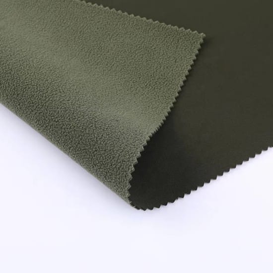 100D Stretch Bonding Polar Fleece With Tpu 3 Layer Waterproof Softshell For Jacket Mountaineering Fabric (4) 100D Stretch Bonding Polar Fleece With Tpu 3 Layer Waterproof Softshell For Jacket Mountaineering Fabric