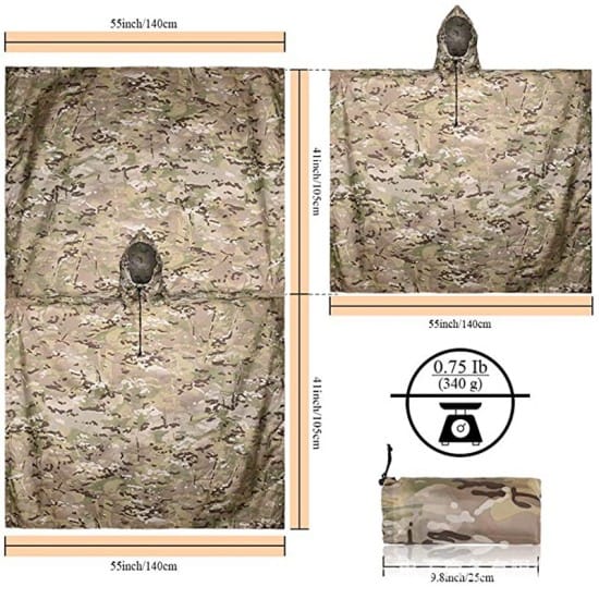 Camouflage Rain Poncho (3)