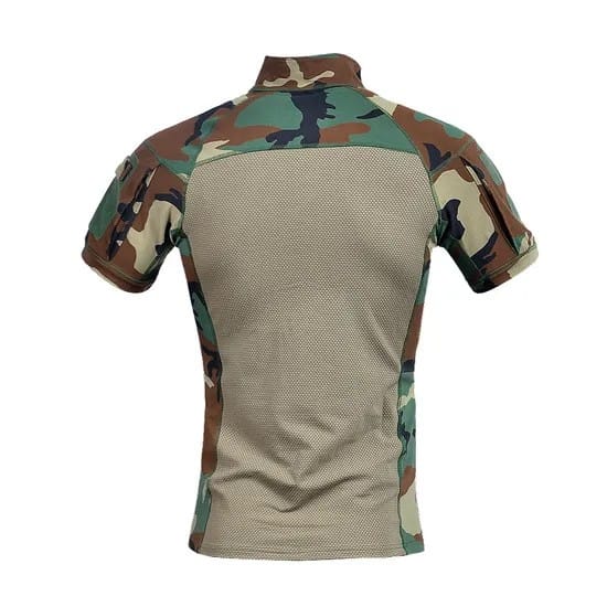 Cotton Woodland Camouflage Military T-Shirt (3) Cotton Woodland Camouflage Military T-Shirt (1)