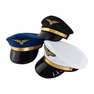 Custom Detachable Uniform Hats Officer Pilot Peaked Cap (1)