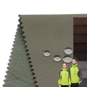 Factory Direct Four Way Stretch Fabric Spandex Waterproof Polyester Warm Fleece Soft Shell Fabric for Jacket (1)