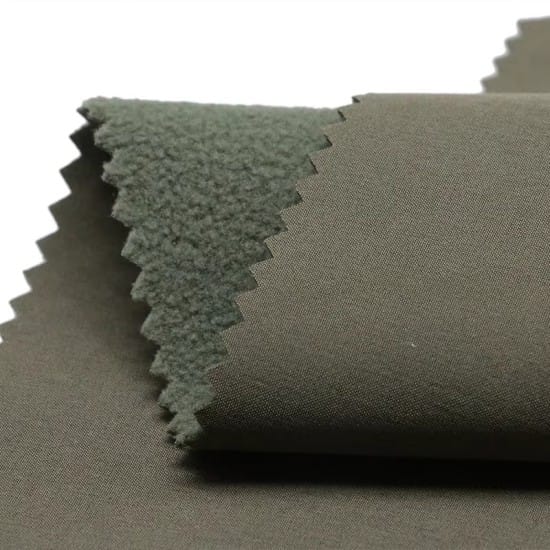 Factory Direct Four Way Stretch Fabric Spandex Waterproof Polyester Warm Fleece Soft Shell Fabric for Jacket (3) Factory Direct Four Way Stretch Fabric Spandex Waterproof Polyester Warm Fleece Soft Shell Fabric for Jacket (3)