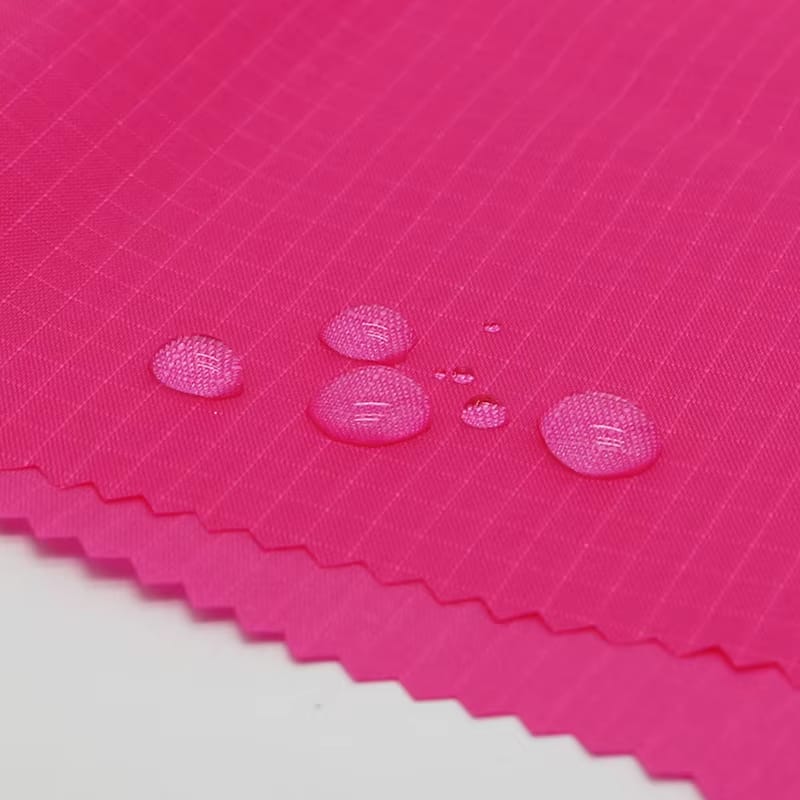 Nylon Ripstop Fabric 210D 0.4 Grid With PU Waterproof Fabrics Woven High Quality Hot Waterproof Material TL Curtain Weight 0.2mm Fabric For Workwear (2)