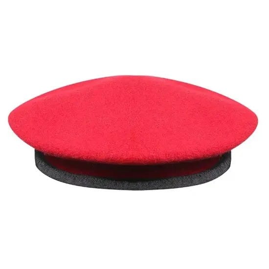 Red Wool Tactical Embroidered Casual Beret (3) Red Wool Tactical Embroidered Casual Beret (3)