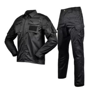 Security Work Wear Uniforms Sets Black Tactical Suit (1)