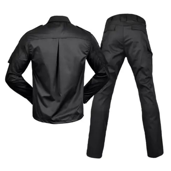 Security Work Wear Uniforms Sets Black Tactical Suit (2) Security Work Wear Uniforms Sets Black Tactical Suit (1)