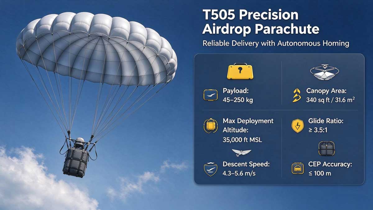 Meet the T505 Precision Airdrop Parachute